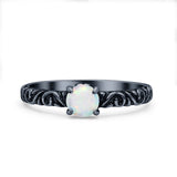 Art Deco Vintage Style Thumb Ring Statement Fashion Oxidized Round Solid 925 Sterling Silver