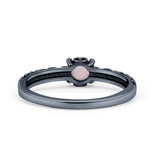 Art Deco Vintage Style Thumb Ring Statement Fashion Oxidized Round Solid 925 Sterling Silver