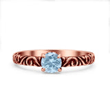 Art Deco Vintage Style Thumb Ring Statement Fashion Oxidized Round Solid 925 Sterling Silver