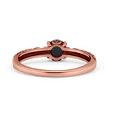 Art Deco Vintage Style Thumb Ring Statement Fashion Oxidized Round Solid 925 Sterling Silver