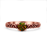 Art Deco Vintage Style Thumb Ring Statement Fashion Oxidized Round Solid 925 Sterling Silver