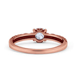 Art Deco Vintage Style Thumb Ring Statement Fashion Oxidized Round Solid 925 Sterling Silver