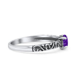 Art Deco Vintage Style Thumb Ring Statement Fashion Oxidized Round Solid 925 Sterling Silver