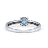 Art Deco Vintage Style Thumb Ring Statement Fashion Oxidized Round Solid 925 Sterling Silver