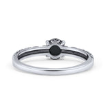 Art Deco Vintage Style Thumb Ring Statement Fashion Oxidized Round Solid 925 Sterling Silver