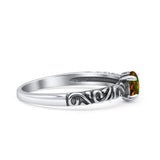 Art Deco Vintage Style Thumb Ring Statement Fashion Oxidized Round Solid 925 Sterling Silver