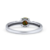 Art Deco Vintage Style Thumb Ring Statement Fashion Oxidized Round Solid 925 Sterling Silver