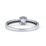Art Deco Vintage Style Thumb Ring Statement Fashion Oxidized Round Solid 925 Sterling Silver