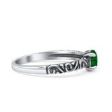 Art Deco Vintage Style Thumb Ring Statement Fashion Oxidized Round Solid 925 Sterling Silver