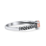 Art Deco Vintage Style Thumb Ring Statement Fashion Oxidized Round Solid 925 Sterling Silver
