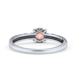 Art Deco Vintage Style Thumb Ring Statement Fashion Oxidized Round Solid 925 Sterling Silver