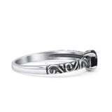 Art Deco Vintage Style Thumb Ring Statement Fashion Oxidized Round Solid 925 Sterling Silver