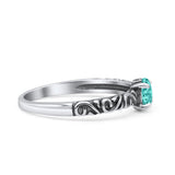 Art Deco Vintage Style Thumb Ring Statement Fashion Oxidized Round Solid 925 Sterling Silver