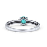 Art Deco Vintage Style Thumb Ring Statement Fashion Oxidized Round Solid 925 Sterling Silver