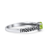 Art Deco Vintage Style Thumb Ring Statement Fashion Oxidized Round Solid 925 Sterling Silver