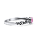 Art Deco Vintage Style Thumb Ring Statement Fashion Oxidized Round Solid 925 Sterling Silver