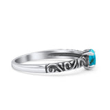 Art Deco Vintage Style Thumb Ring Statement Fashion Oxidized Round Solid 925 Sterling Silver