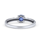 Art Deco Vintage Style Thumb Ring Statement Fashion Oxidized Round Solid 925 Sterling Silver