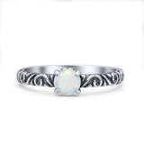 Art Deco Vintage Style Thumb Ring Statement Fashion Oxidized Round Solid 925 Sterling Silver
