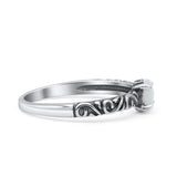 Art Deco Vintage Style Thumb Ring Statement Fashion Oxidized Round Solid 925 Sterling Silver