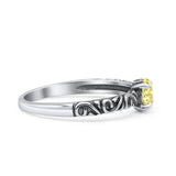 Art Deco Vintage Style Thumb Ring Statement Fashion Oxidized Round Solid 925 Sterling Silver