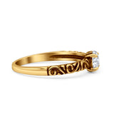 Art Deco Vintage Style Thumb Ring Statement Fashion Oxidized Round Solid 925 Sterling Silver