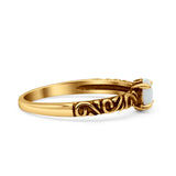 Art Deco Vintage Style Thumb Ring Statement Fashion Oxidized Round Solid 925 Sterling Silver