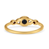 Infinity Promise Thumb Ring Round Oxidized Fashion Statement Ring Band Lab Created Opal 925 Sterling Silver