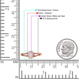 Oval Oxidized Statement Fashion Petite Dainty Thumb Ring Lab Created Opal Solid 925 Sterling Silver