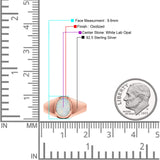 Oval Signet Ring Lab Created Gemstone 925 Sterling Silver
