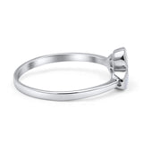 Three-Stone Lab Created Opal Ring 925 Sterling Silver