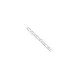 4MM 100 Rhodium Finished Figaro .925 Sterling Silver Chain Length "7-28"
