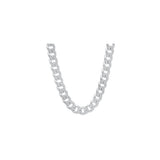 7.5MM 180 Curb Flat Link Chain .925 Solid Sterling Silver Sizes "8-32"