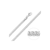 4MM 120 Oval Franco Chain .925 Sterling Silver Size "8-28"