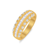 Half Eternity Wedding Band Simulated Cubic Zirconia 925 Sterling Silver