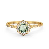 14K Gold 0.99ct Round Petite Dainty 6mm G SI Diamond Engagement Wedding Ring