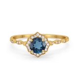 14K Gold 0.99ct Round Petite Dainty 6mm G SI Diamond Engagement Wedding Ring