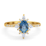 14K Gold 1.54ct Vintage Oval 8mmx6mm G SI Diamond Engagement Wedding Ring