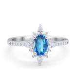 14K Gold 1.54ct Vintage Oval 8mmx6mm G SI Diamond Engagement Wedding Ring