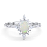 14K Gold 1.54ct Vintage Oval 8mmx6mm G SI Diamond Engagement Wedding Ring