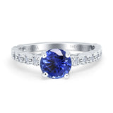14K Gold 1.16ct Round 6.5mm G SI Diamond Engagement Wedding Ring