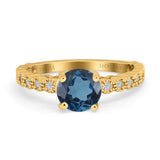 14K Gold 1.16ct Round 6.5mm G SI Diamond Engagement Wedding Ring