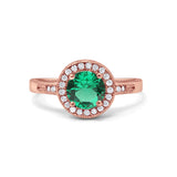 14K Gold 0.94ct Round Art Deco 6mm G SI Diamond Engagement Wedding Ring