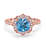14K Gold 2.31ct Cushion 8mm Halo G SI Diamond Engagement Wedding Ring