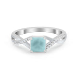 Princess Cut Wedding Ring Round Simulated Cubic Zirconia 925 Sterling Silver