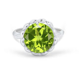 Large Stone Cocktail Ring Art Deco Simulated Cubic Zirconia 925 Sterling Silver