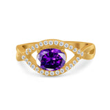 Infinity Shank Wedding Ring Simulated Cubic Zirconia 925 Sterling Silver