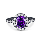 Solitaire Accent Wedding Ring Simulated Cubic Zirconia 925 Sterling Silver
