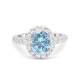 Solitaire Accent Wedding Ring Simulated Cubic Zirconia 925 Sterling Silver