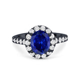 Solitaire Accent Wedding Ring Simulated Cubic Zirconia 925 Sterling Silver